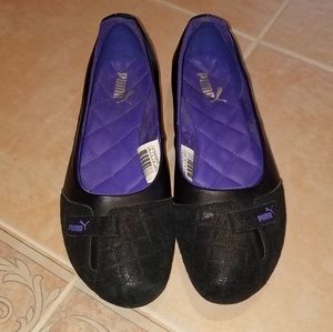 Puma Black Ballet Flats Sz 9